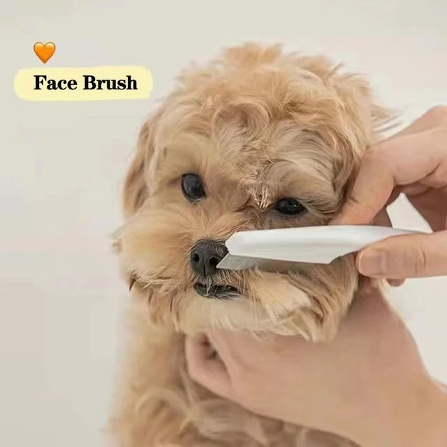 1/2PC Stainless Steel Pet Shedding & Flea Comb – Grooming Tool for Dogs & Cats