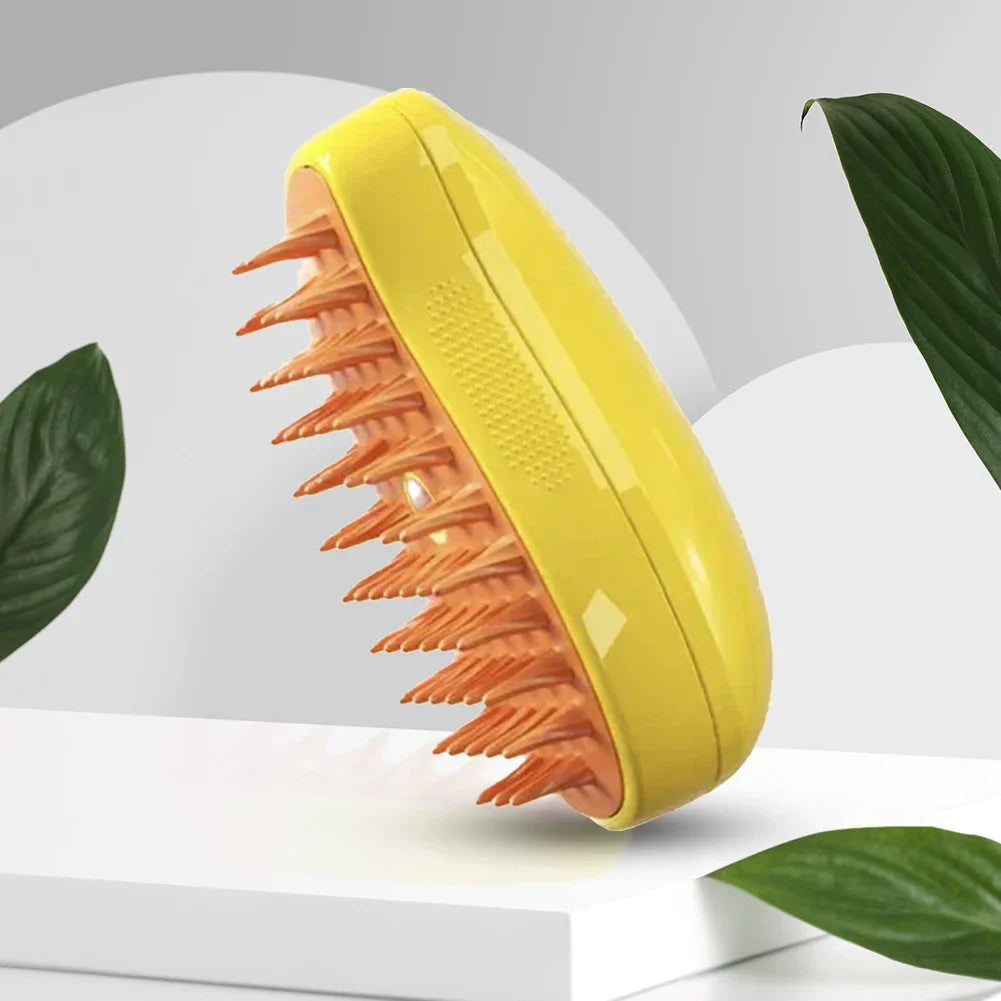 3-in-1 Pet Spray Massage Brush – Foldable Steam Comb for Bathing & Hair Removal