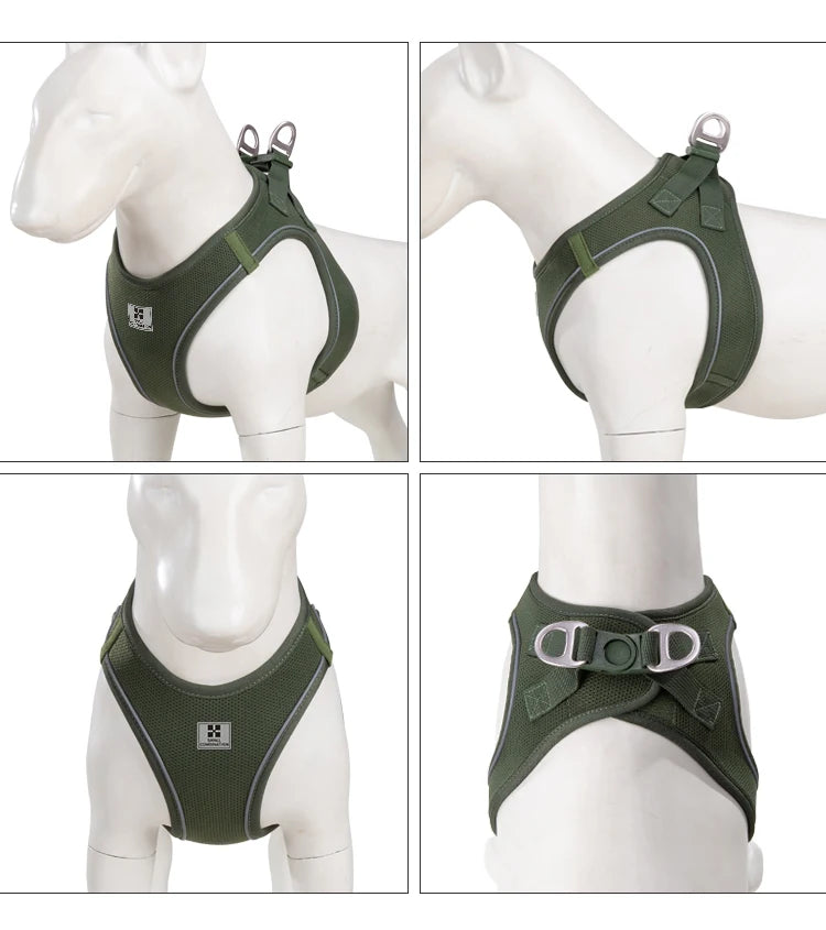 Reflective Dog Harness & Leash Set – Adjustable Pet Vest for Small & Medium Dogs