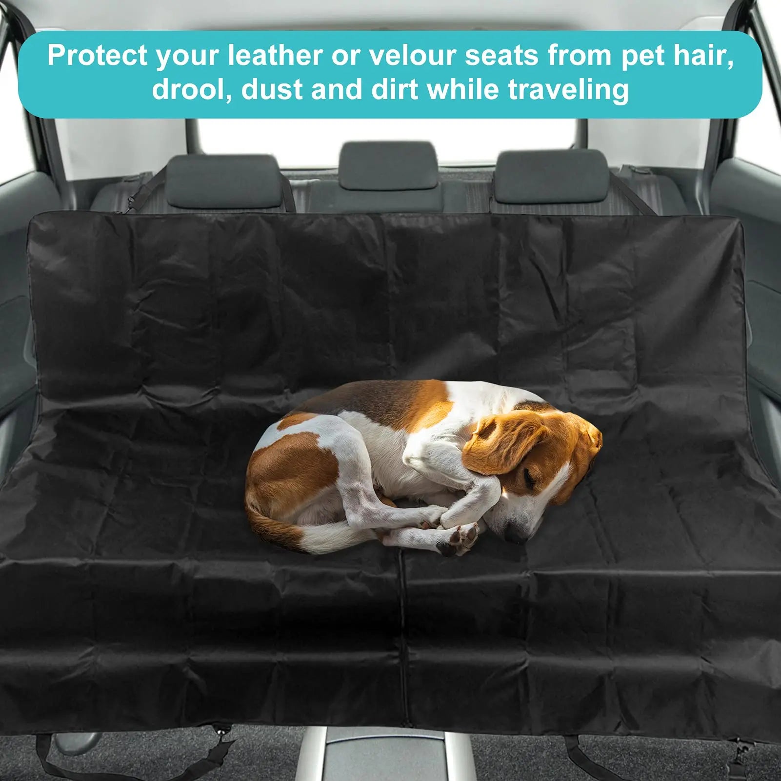 Waterproof Dog Car Seat Cover – Heavy-Duty, Foldable Hammock Protector
