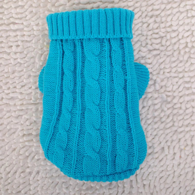Knitted Dog Sweater – Winter Pet Clothes for Small & Medium Dogs