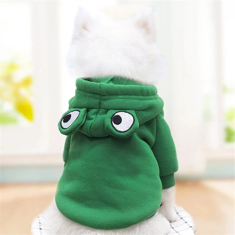 Cute Fruit Fleece Dog Hoodie – Warm Pet Clothes for Small Dogs & Cats