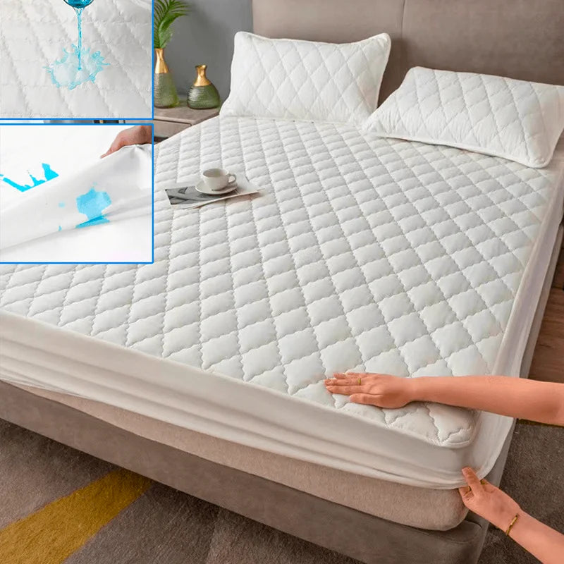 Waterproof Mattress Protector Fitted Sheet – Multiple Sizes & Colors