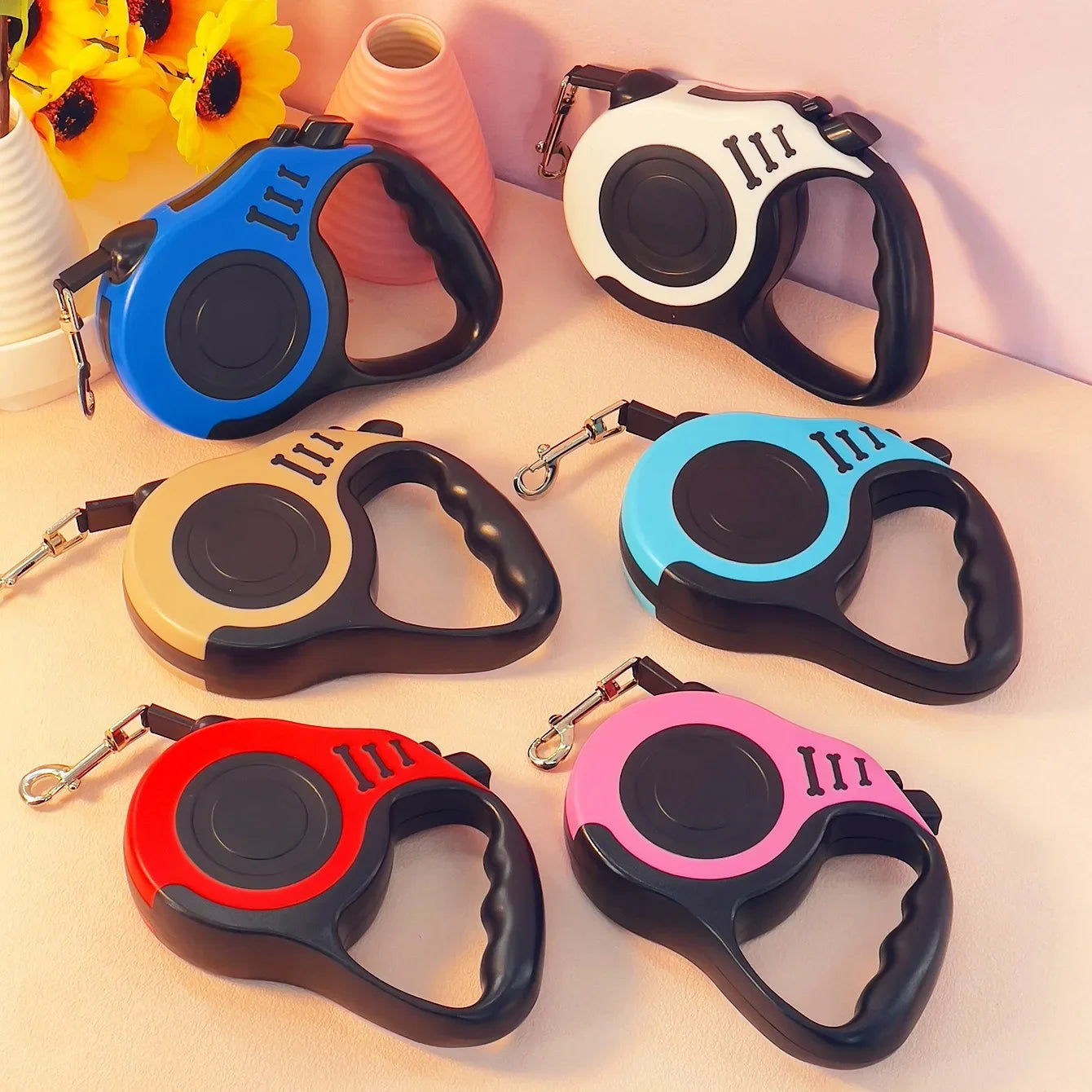 Retractable Dog Leash – 3M/5M Durable Nylon Lead for Small to Large Pet