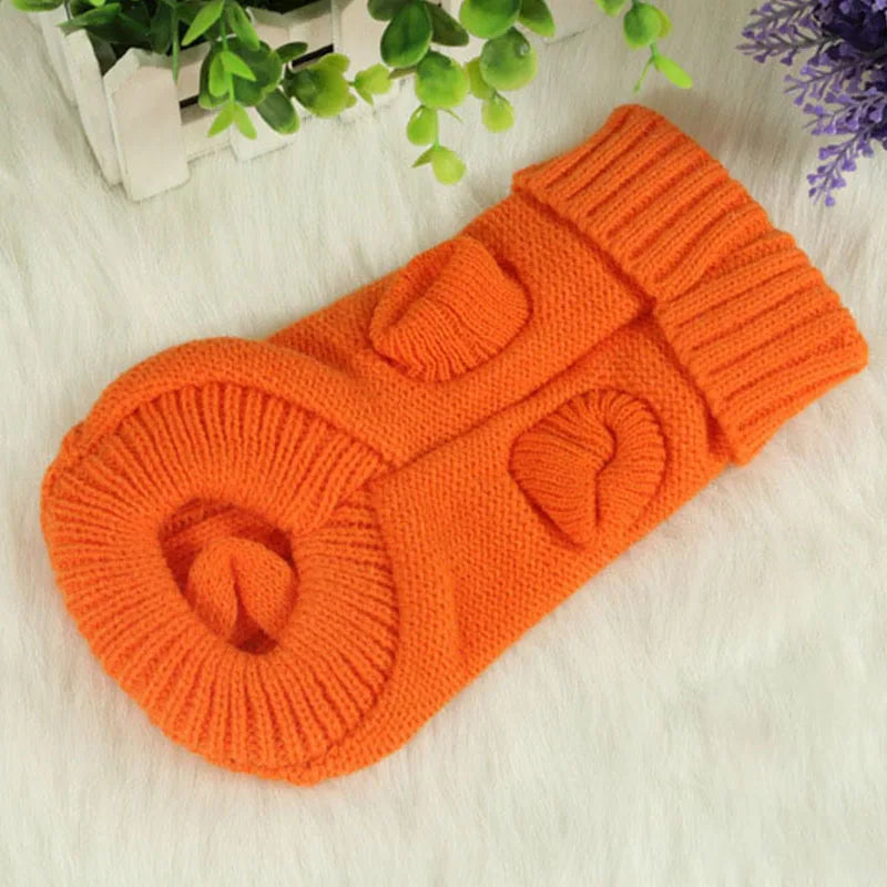 Knitted Dog Sweater – Winter Pet Clothes for Small & Medium Dogs