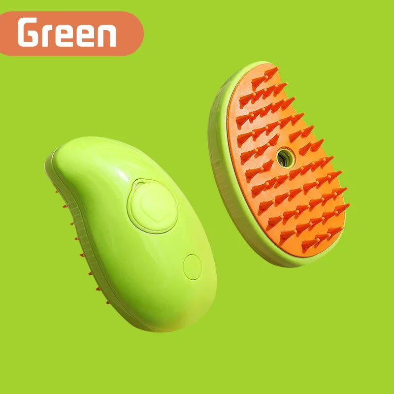 3-in-1 Pet Spray Massage Brush – Foldable Steam Comb for Bathing & Hair Removal