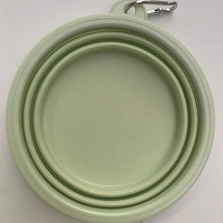 350ml Foldable Pet Travel Bowl – Macaron Color with Carabiner