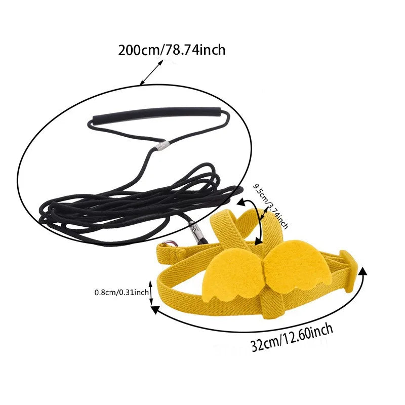 Parrot Flight Harness & Leash – Outdoor Training Suit for Budgies, Cockatiels & Macaws