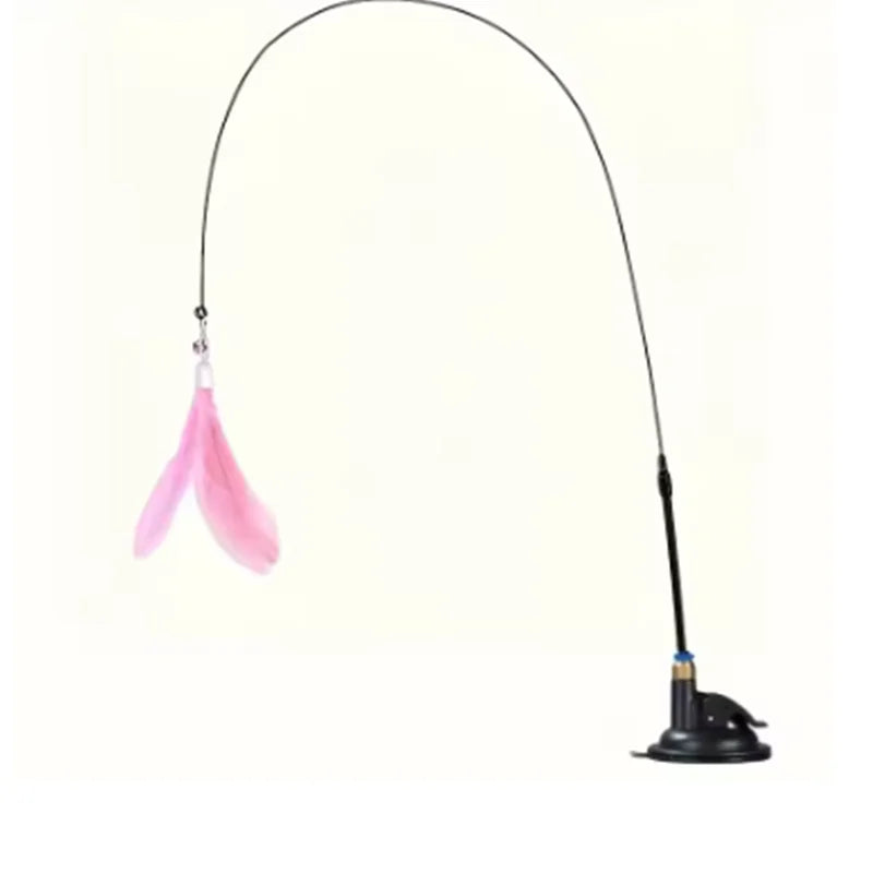 Rainbow Cat Teaser Wand – Interactive Toy with Colorful Strips for Playful Cats