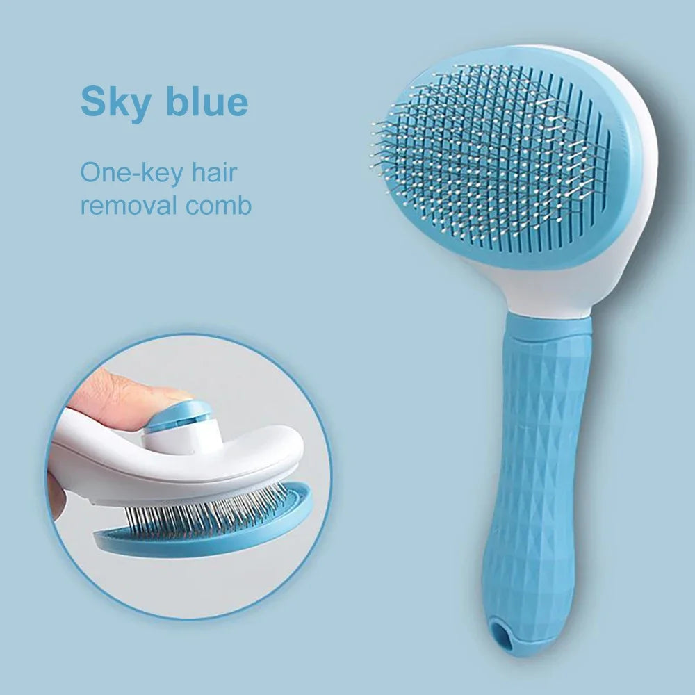 Pet Hair Remover Brush – Grooming Comb for Long-Haired Dogs & Cats