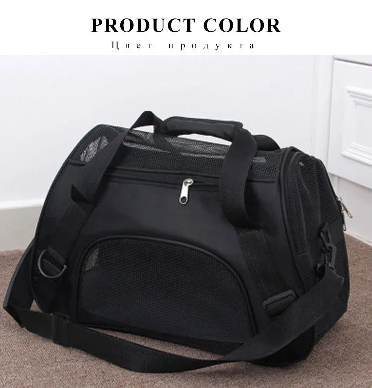 Portable Pet Carrier Bag – Breathable Travel Handbag for Small Dogs & Cats
