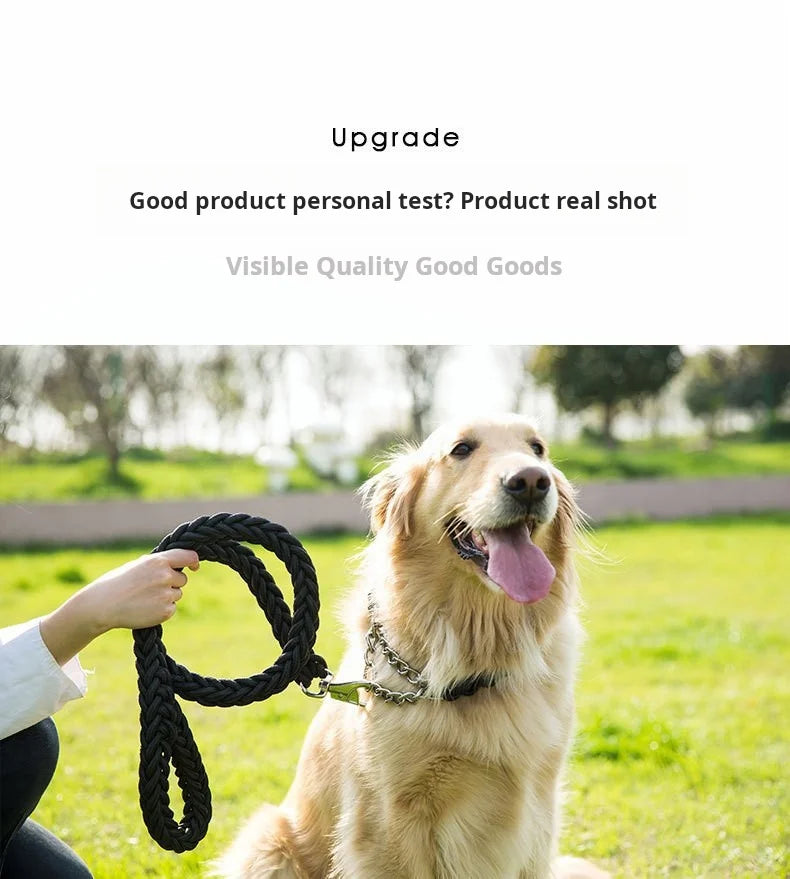 Comfort-Strong 5FT Braided Dog Leash for Training & Walks