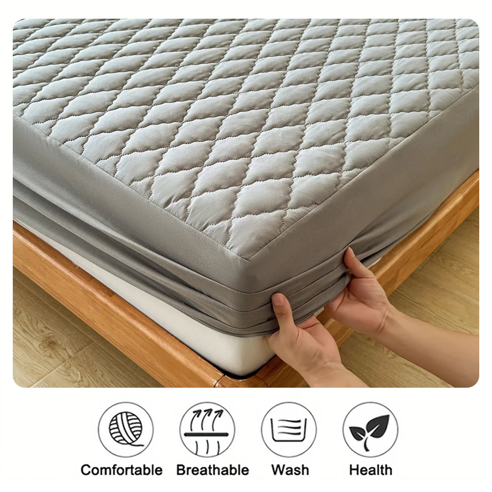 Waterproof Mattress Protector Fitted Sheet – Multiple Sizes & Colors
