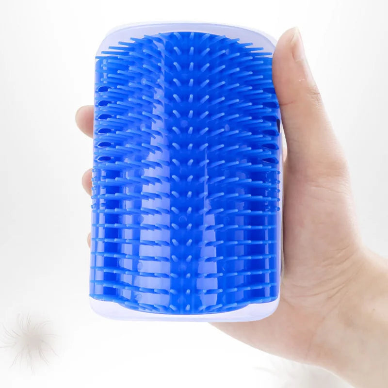 Wall Corner Cat Self-Groomer – Bristle Brush Scratcher with Massaging Arch