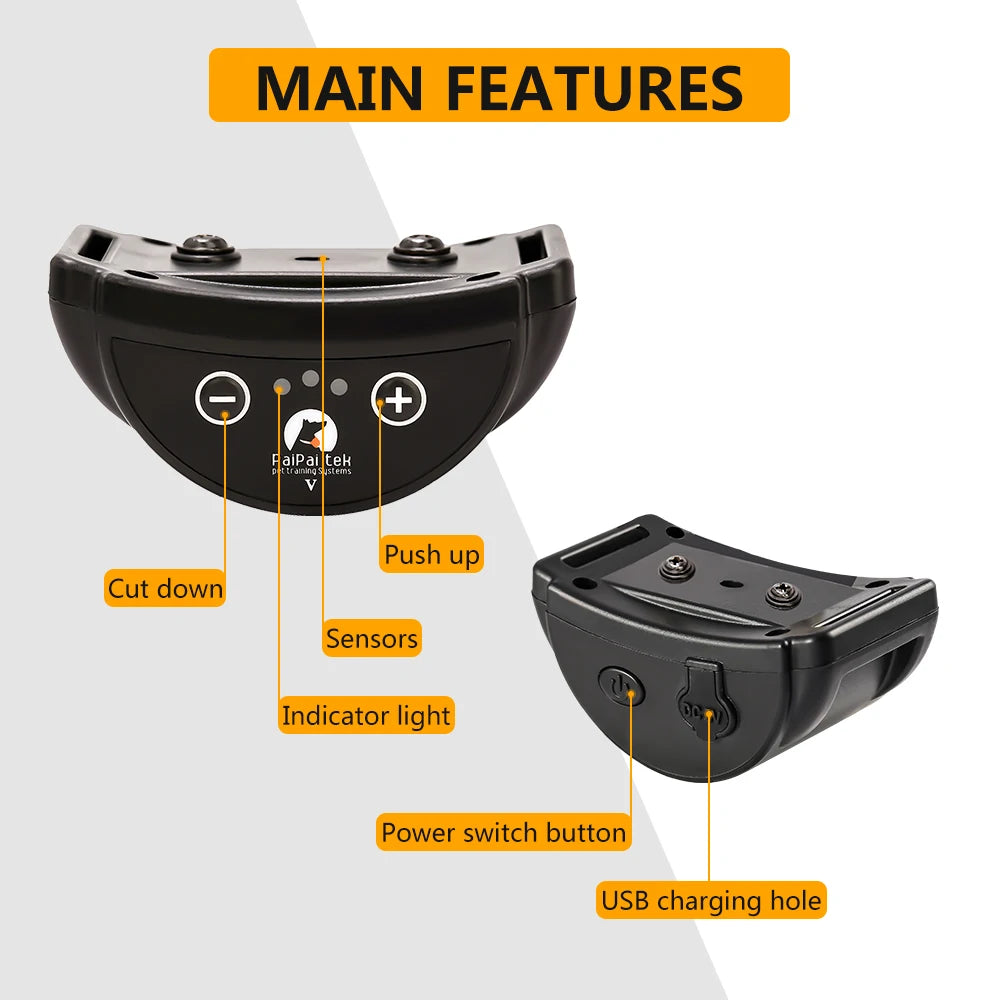 Rechargeable Anti-Bark Dog Collar – Vibration Training Collar for Small & Medium Dogs