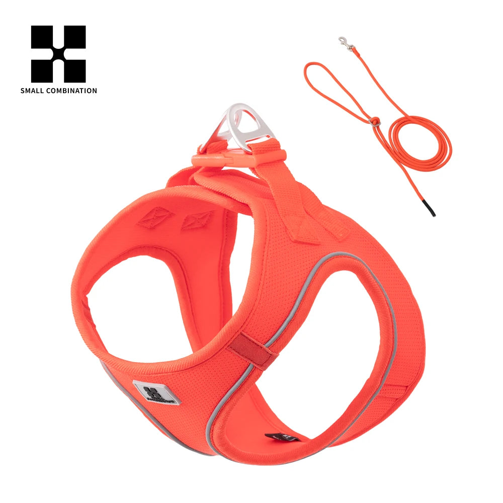Reflective Dog Harness & Leash Set – Adjustable Pet Vest for Small & Medium Dogs
