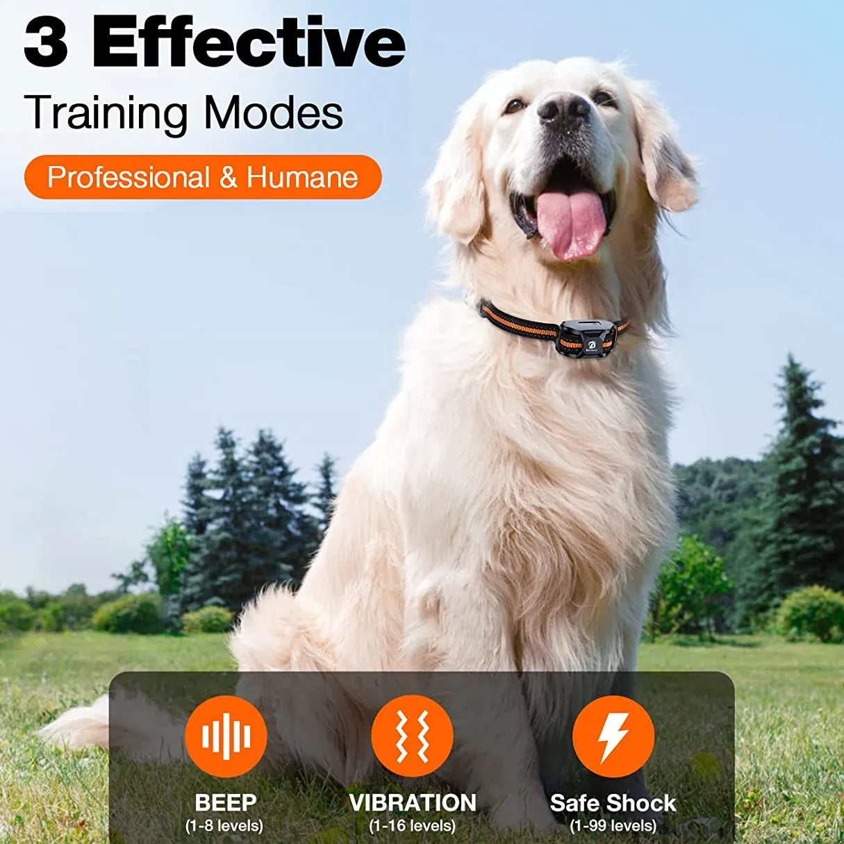 3300Ft Dog Training Collar – Waterproof Rechargeable Remote E-Collar