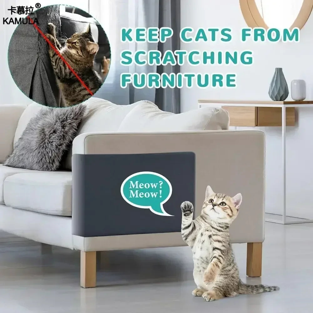 Self-Adhesive Cat Scratcher Pad – Sofa & Wall Protector Scratch Mat