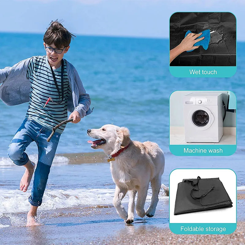 Waterproof Dog Car Seat Cover – Hammock Travel Mat for Back Seat Protection