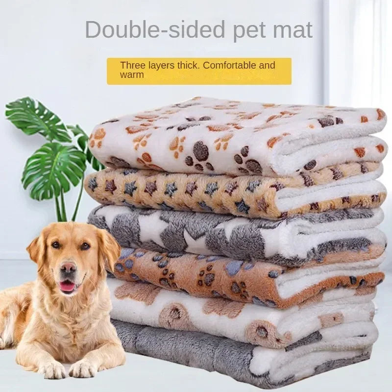 Double-Sided Plush Pet Bed – Warm, Cozy Mat for Cats & Small Dogs