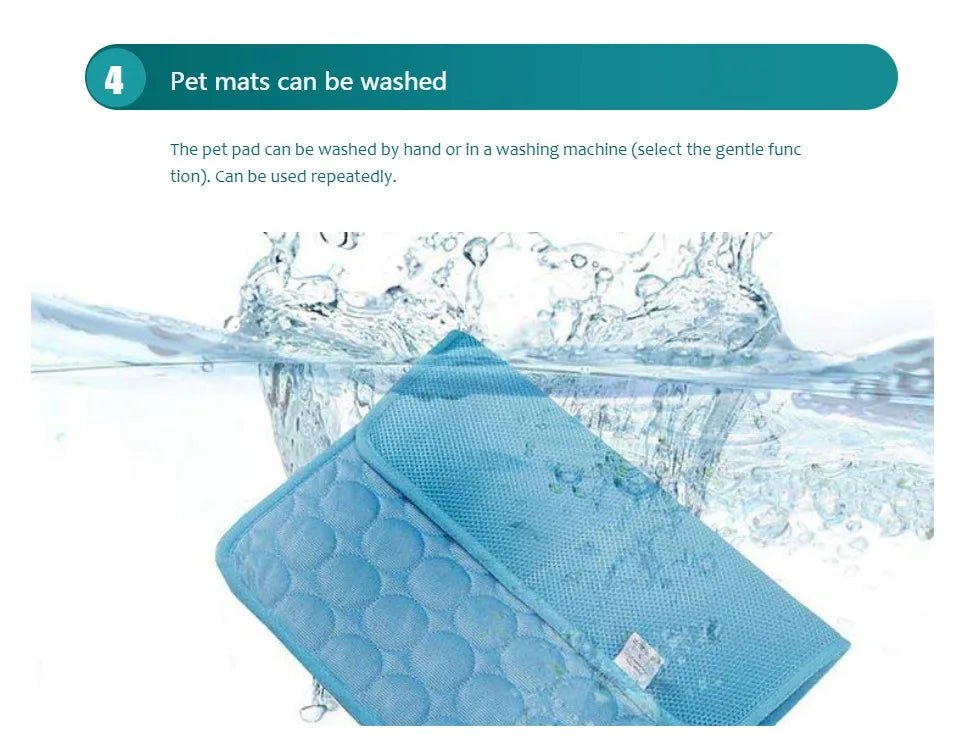 Extra Large Dog Cooling Mat – Summer Ice Pad Bed for Dogs & Cats