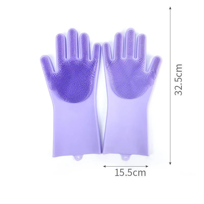 Silicone Pet Grooming Glove – Bath & Hair Removal Glove for Dogs & Cats