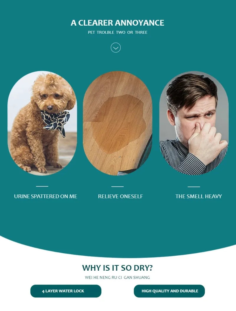 Washable Reusable Dog Pee Pad – Absorbent Puppy Training & Bed Mat