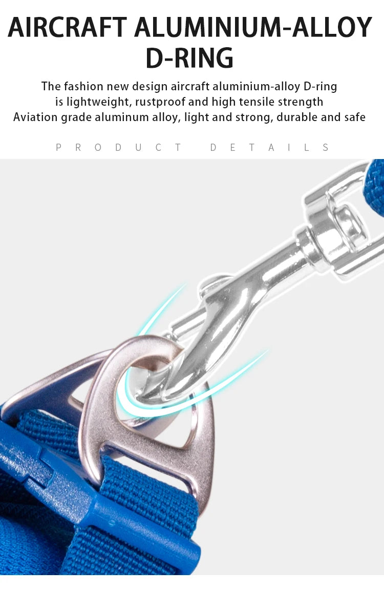 Reflective Dog Harness & Leash Set – Adjustable Pet Vest for Small & Medium Dogs