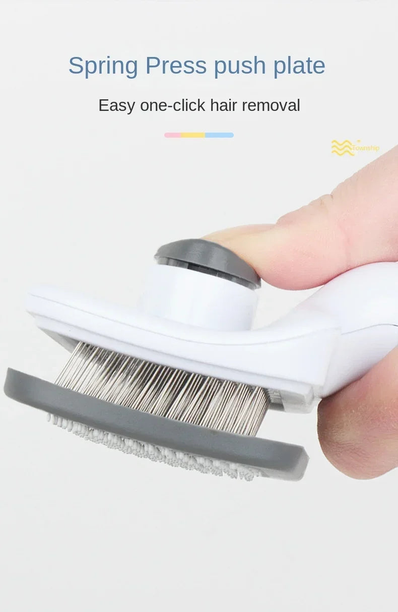 Pet Grooming Brush – Stainless Steel Comb for Dogs & Cats