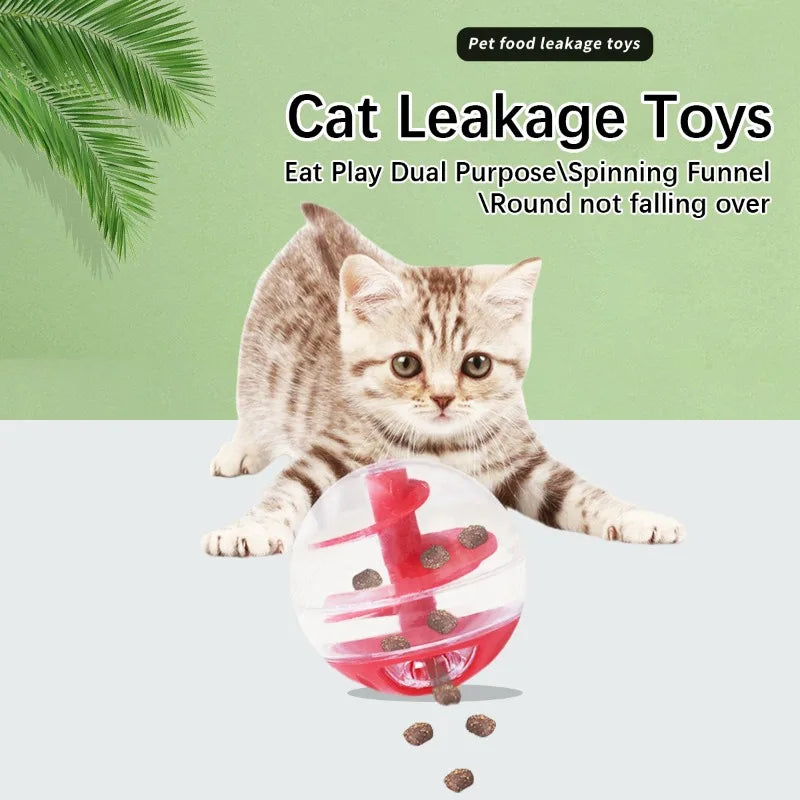 Cat Food Leak Spiral Ball – Bite-Resistant Interactive Toy for Play & Training