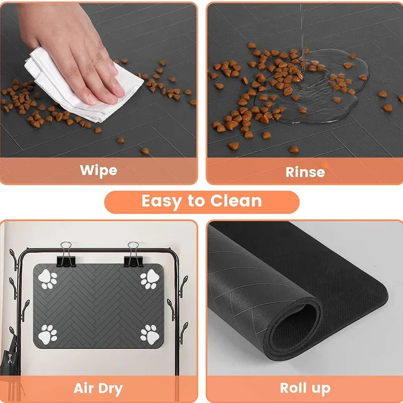 Waterproof Pet Feeding Mat – Quick-Dry Placemat for Dog & Cat Bowls