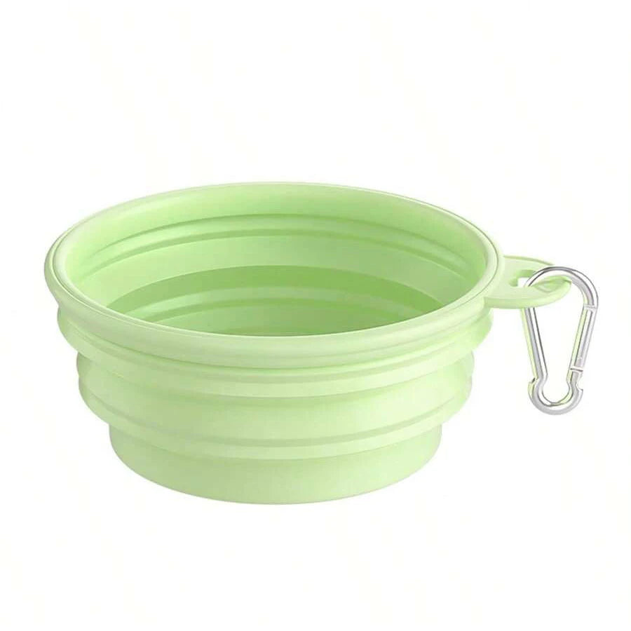 350ml Foldable Pet Travel Bowl – Macaron Color with Carabiner