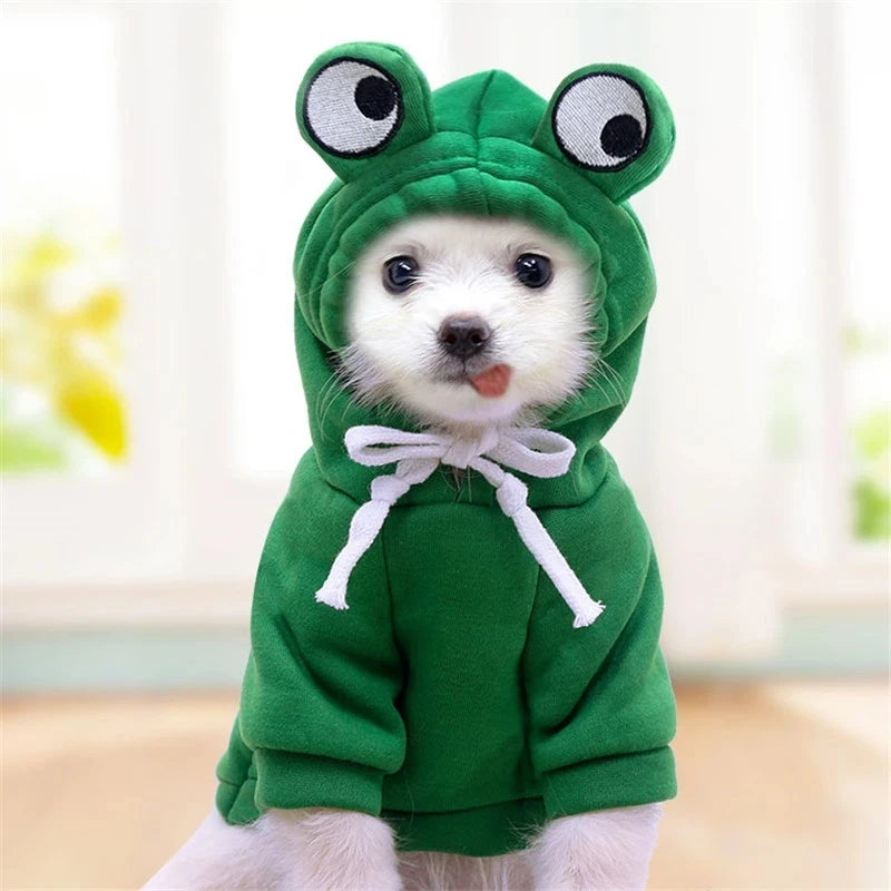 Cute Fruit Fleece Dog Hoodie – Warm Pet Clothes for Small Dogs & Cats