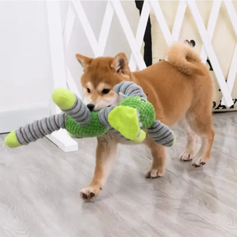 Indestructible Squeaky Plush Dog Toy – Animal Shape Chew Toy for Dogs