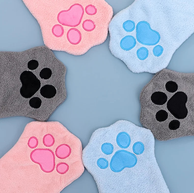Quick-Dry Dog Bath Gloves – Absorbent Grooming Towels for Dogs & Cats