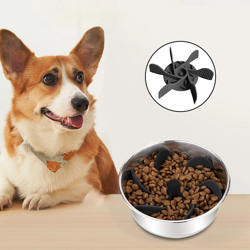 Slow Feeder Dog Bowl Insert with Suction Cups – Cuttable Design