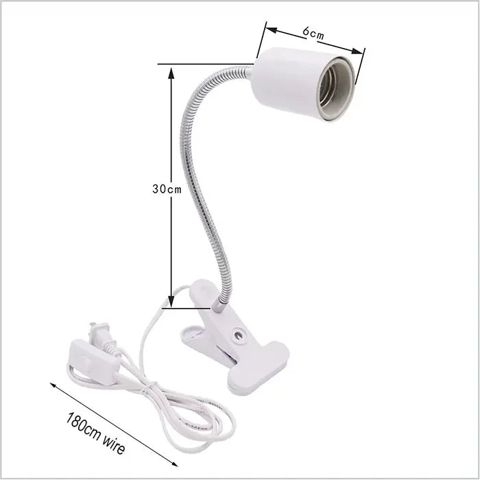 50W Reptile Heat Lamp with Adjustable Gooseneck & Bulb