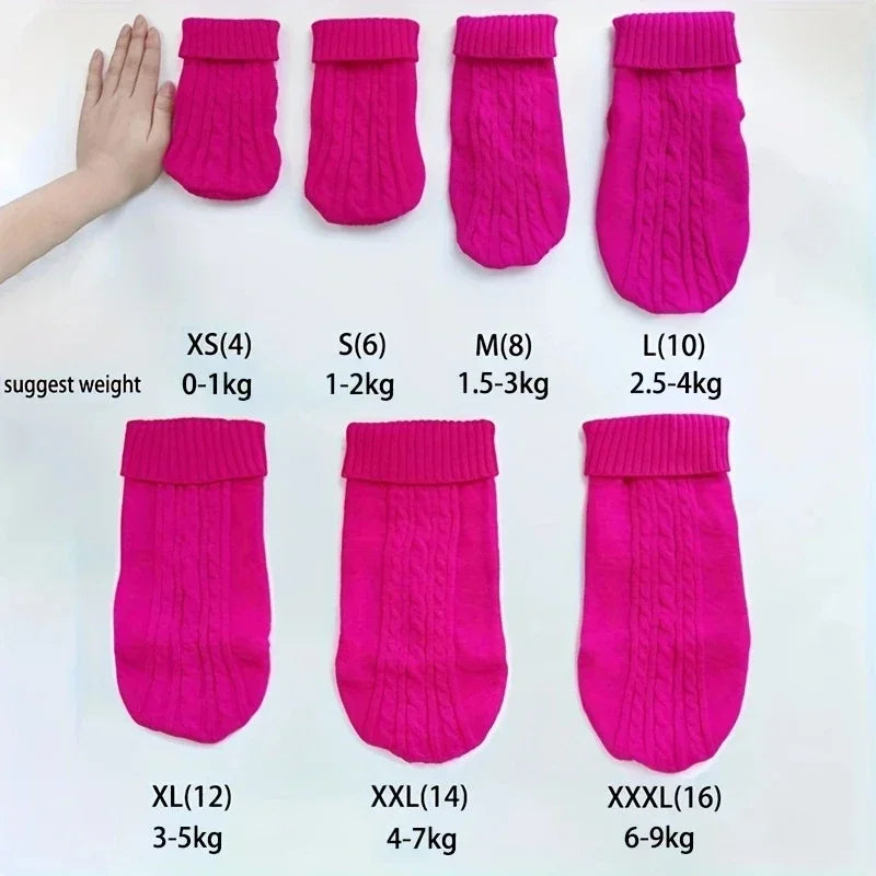 Knitted Dog Sweater – Winter Pet Clothes for Small & Medium Dogs