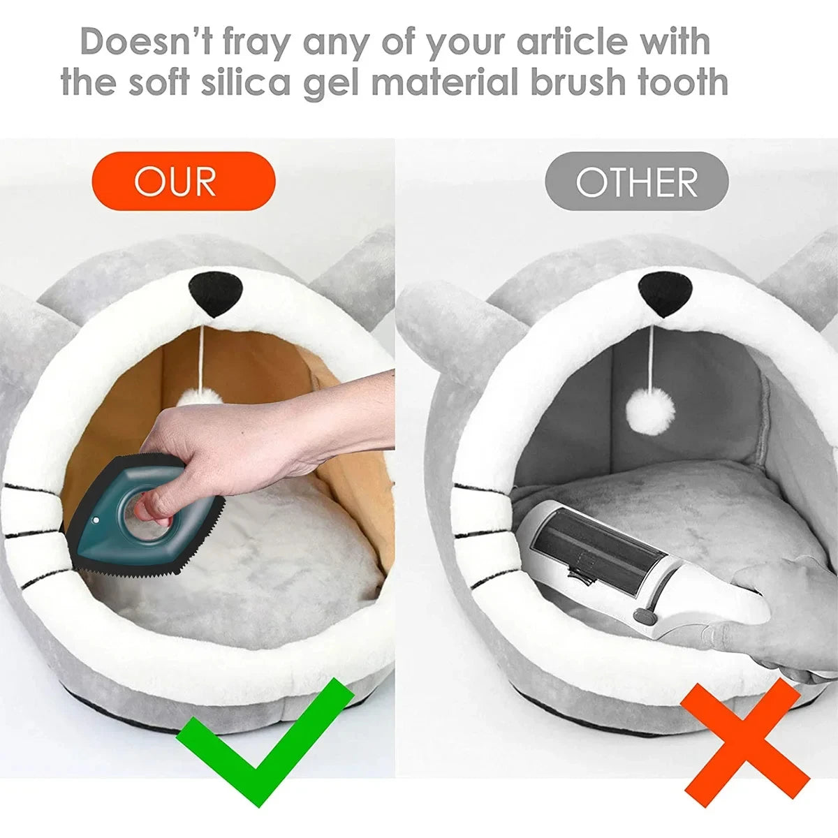 4-Mode Pet Hair Remover Brush – Reusable Cleaning Comb for Furniture & Car Seats