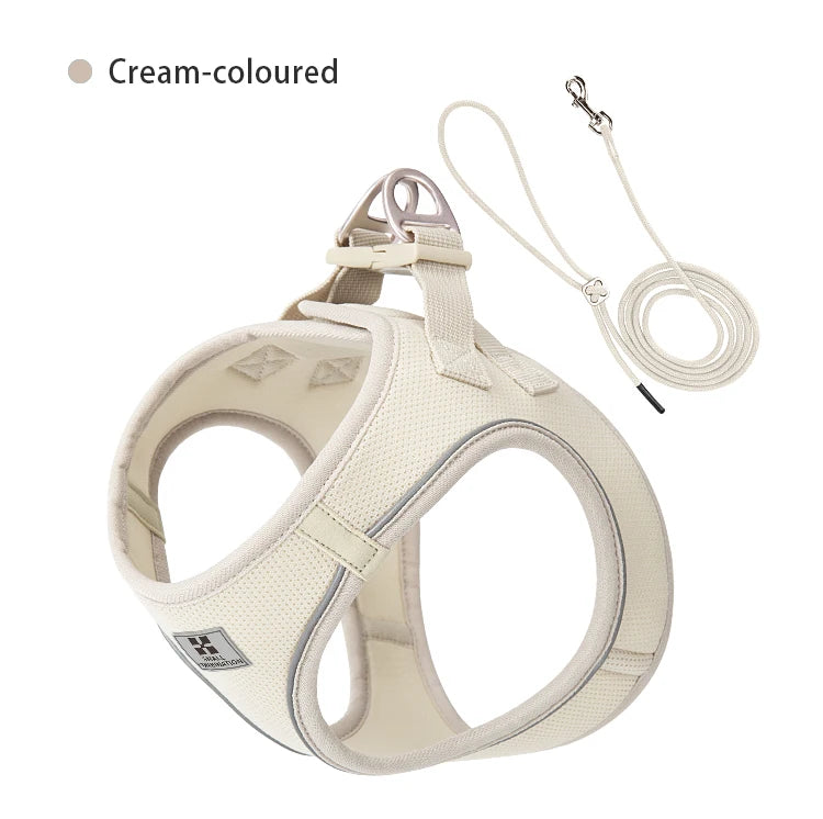 Reflective Dog Harness & Leash Set – Adjustable Pet Vest for Small & Medium Dogs