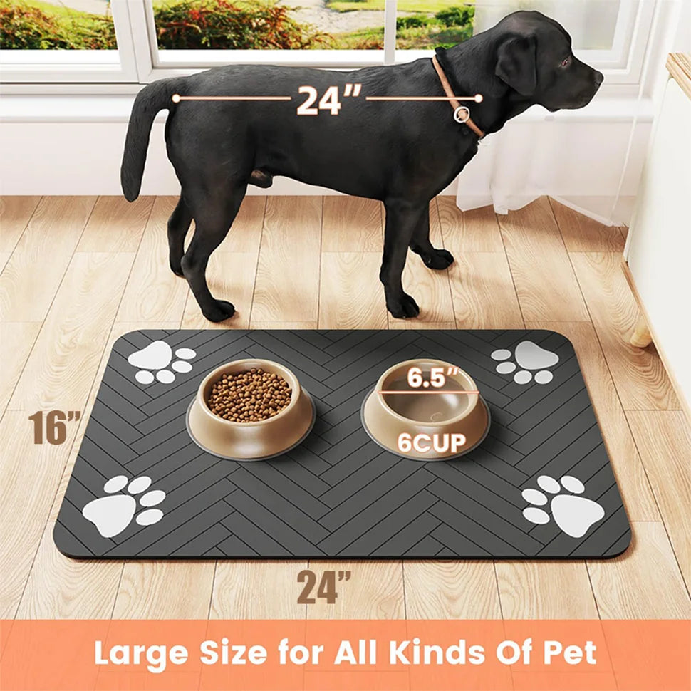 Waterproof Pet Feeding Mat – Quick-Dry Placemat for Dog & Cat Bowls