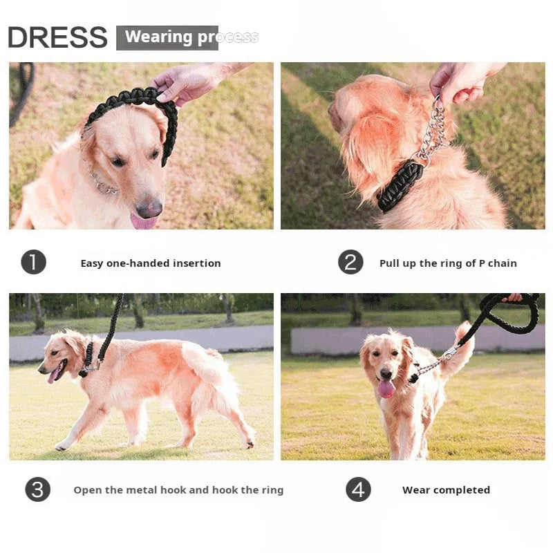 Comfort-Strong 5FT Braided Dog Leash for Training & Walks