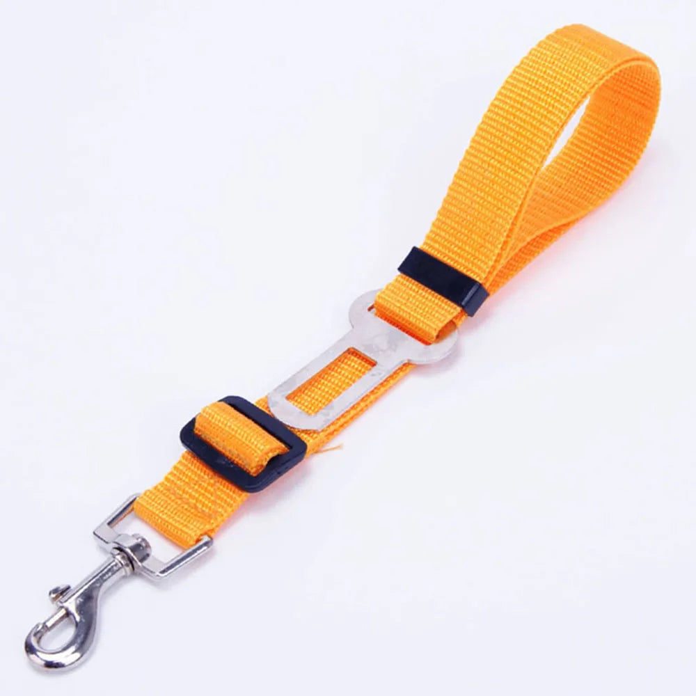 Adjustable Reflective Dog Car Seat Belt – Cushioned Elastic Travel Harness