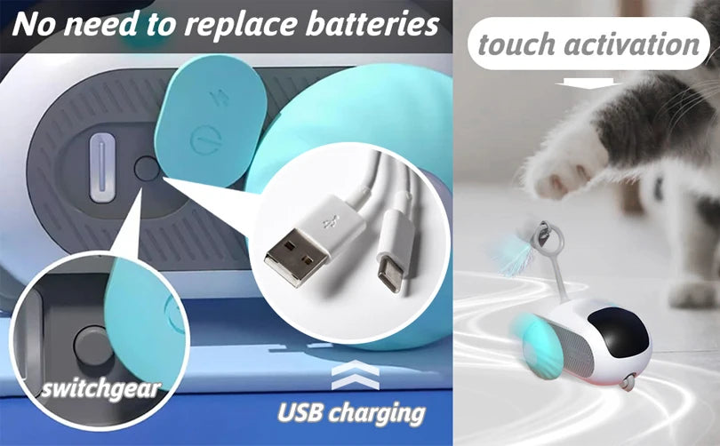 Smart Interactive Cat Car Toy – Remote-Controlled Mouse Ball for Indoor Play