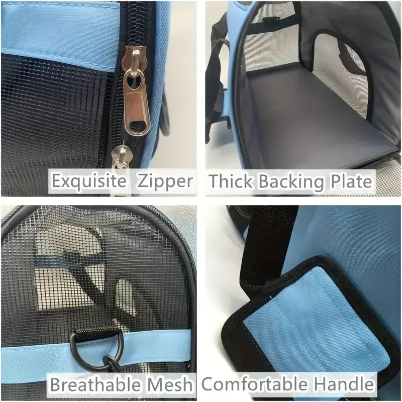 Portable Pet Carrier Bag – Breathable Travel Handbag for Small Dogs & Cats