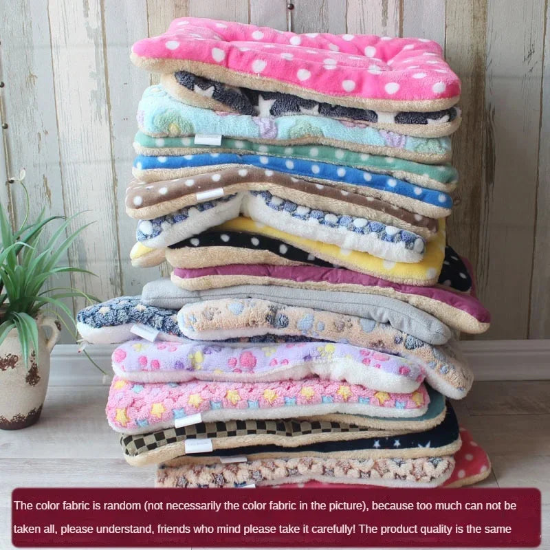 Double-Sided Plush Pet Bed – Warm, Cozy Mat for Cats & Small Dogs