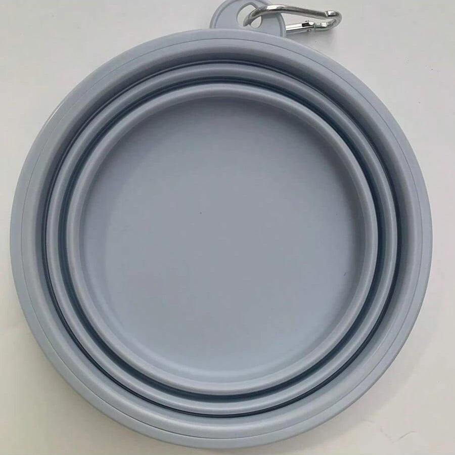 350ml Foldable Pet Travel Bowl – Macaron Color with Carabiner