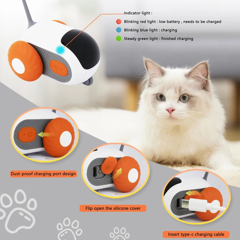 Smart Interactive Cat Car Toy – Remote-Controlled Mouse Ball for Indoor Play