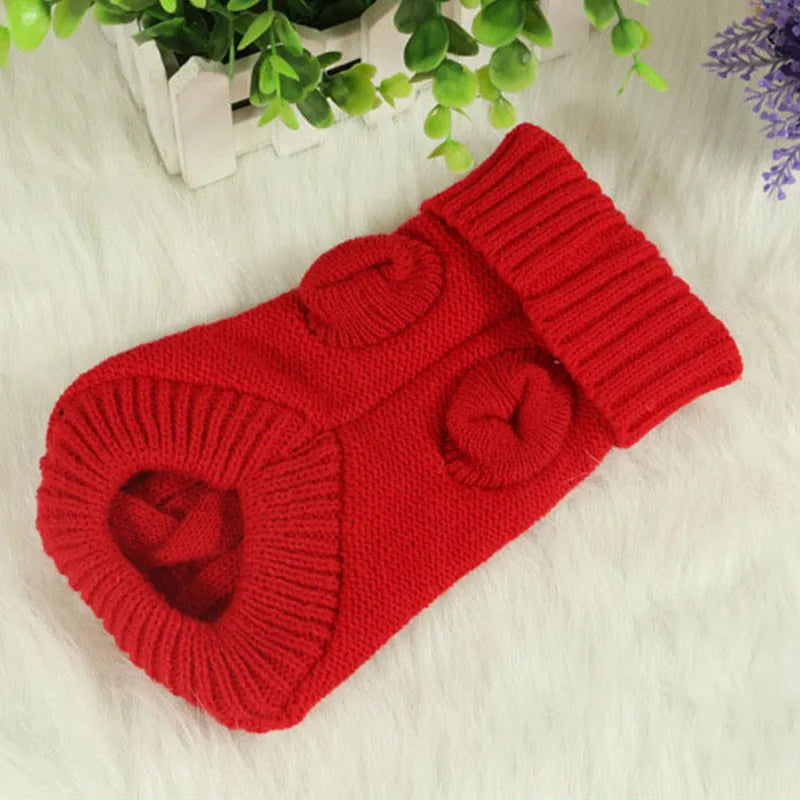 Knitted Dog Sweater – Winter Pet Clothes for Small & Medium Dogs