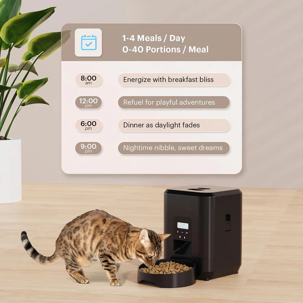 Smart Automatic Pet Feeder – Timed Cat & Dog Food Dispenser